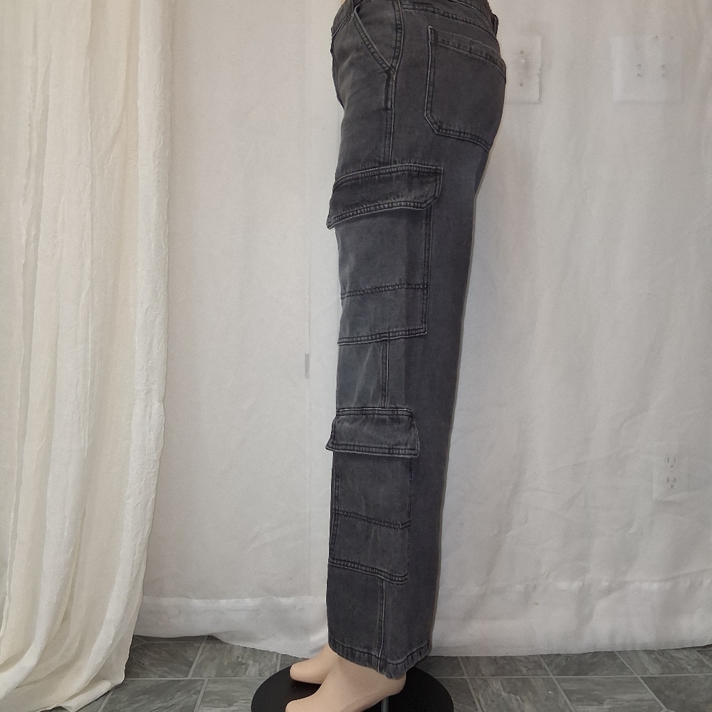 H&M Divided New Women Black and Gray Denim Jeans Size 4 Made In Bangladesh - Picture 15 of 16